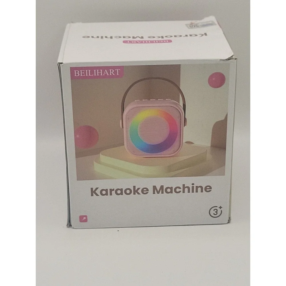 Beilihart‎ Mini Karaoke Machine with 2 Wireless Microphones for Kids Adults Blue